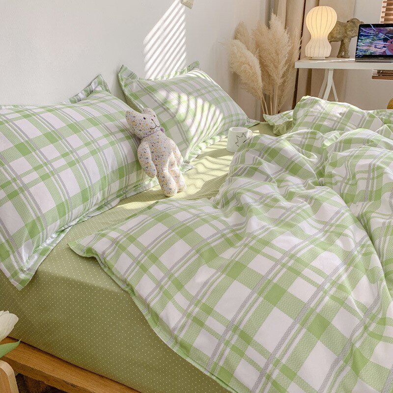 Modern Luxurious Check Patterned Duvet Cover Set